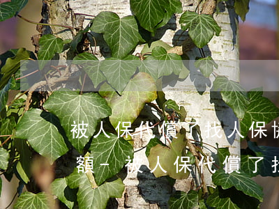 被人保代償了找人保協(xié)商還款金額-被人保代償了找人保協(xié)商還款金額會變嗎