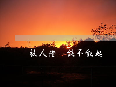 被人借錢能不能起訴