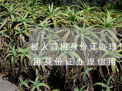 被人冒用身份证办理信用卡逾期了-被人冒用身份证办理信用卡逾期了怎么办
