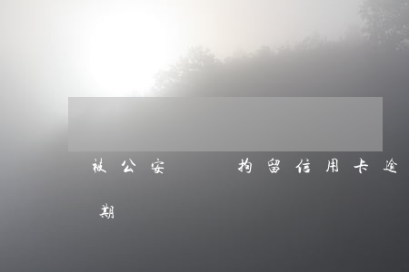 被公安機關拘留信用卡逾期（被刑拘信用卡逾期）
