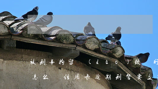 被刑事拘留導(dǎo)致銀行信用卡逾期怎么辦（信用卡逾期刑警要立案會(huì)怎樣）