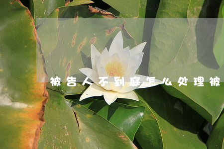 被告人不到庭怎么处理(被告到不了庭怎么办)