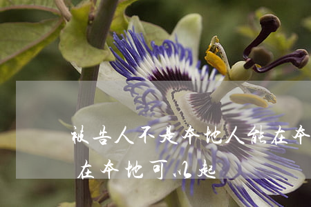 被告人不是本地人能在本地起訴嗎(被告人不在本地可以起訴嗎)