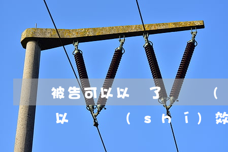 被告可以以過了訴訟時(shí)效抗辯嗎(以訴訟時(shí)效過了抗辯的判決書)