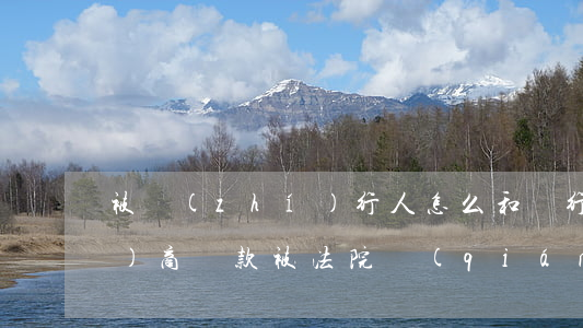 被執(zhí)行人怎么和銀行協(xié)商還款(被法院強(qiáng)制執(zhí)行還可以和銀行協(xié)商還款嗎)