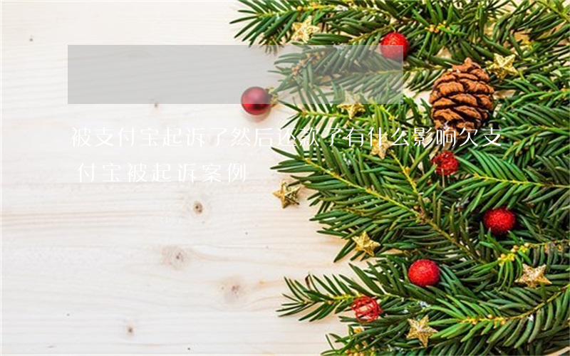 被支付宝起诉了然后还款了有什么影响（欠支付宝被起诉案例）