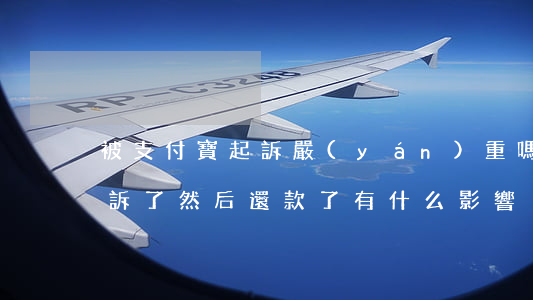 被支付寶起訴嚴(yán)重嗎(被支付寶起訴了然后還款了有什么影響)