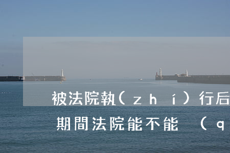 被法院執(zhí)行后可以再申訴嗎(申訴期間法院能不能強(qiáng)制執(zhí)行)