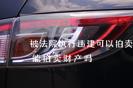 被法院执行违建可以拍卖吗(法院强制执行后能拍卖财产吗)