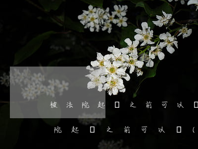 被法院起訴之前可以賣(mài)房嗎(被法院起訴之前可以賣(mài)房嗎)