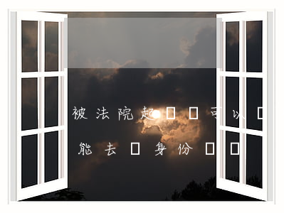 被法院起訴還可以換身份證嗎(被法院起訴還能去辦身份證嗎)