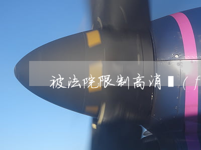 被法院限制高消費(fèi)的可以出境嗎