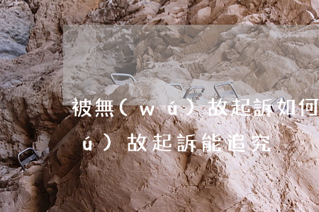 被無(wú)故起訴如何追究，被別人無(wú)故起訴能追究