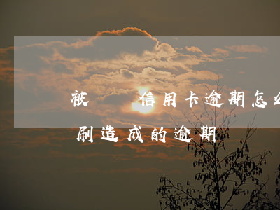 被盜辦信用卡逾期怎么報案(被信用卡詐騙盜刷造成的逾期)