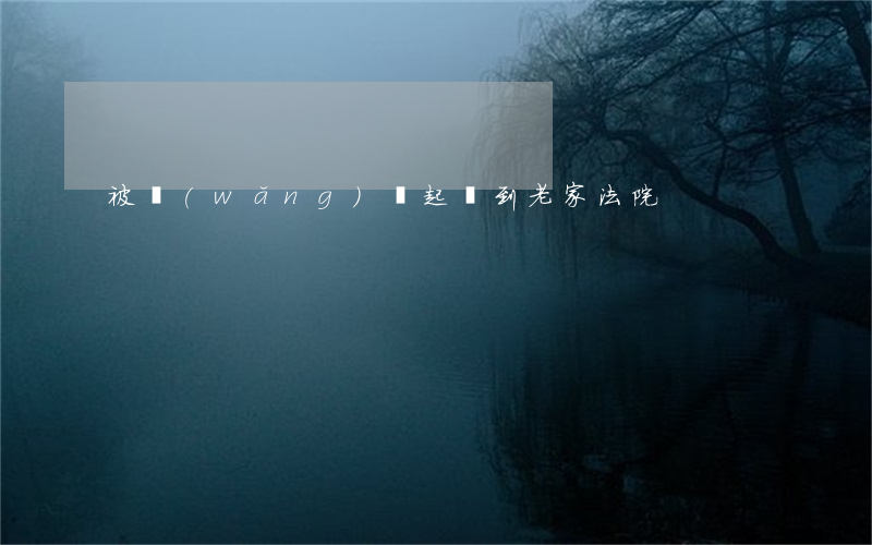 被網(wǎng)貸起訴到老家法院