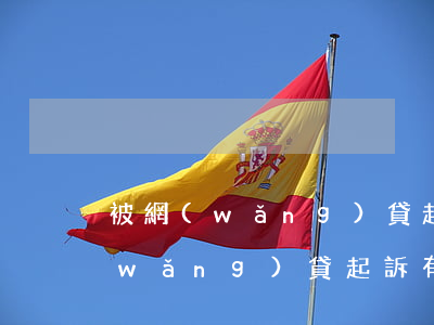 被網(wǎng)貸起訴有一樣的嗎 被網(wǎng)貸起訴有一樣的嗎