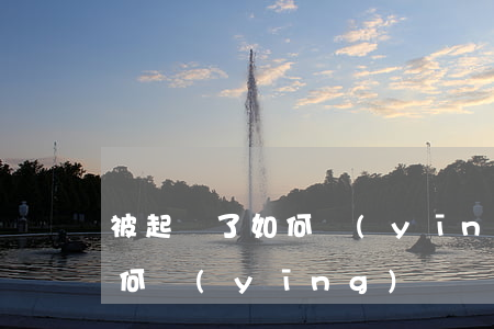 被起訴了如何應(yīng)訴(被起訴了如何應(yīng)訴)