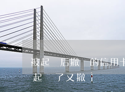被起訴后撤訴的信用卡還可以用嗎（信用卡被起訴了又撤訴）