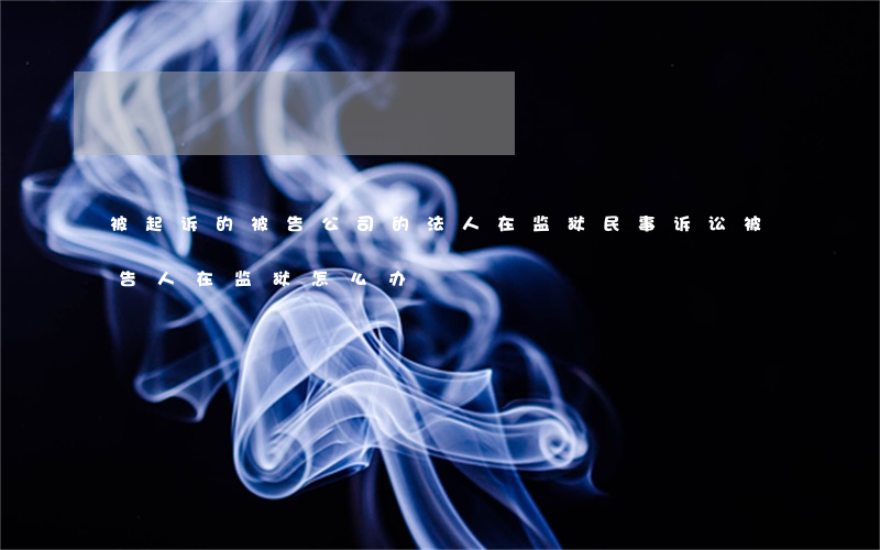 被起诉的被告公司的法人在监狱(民事诉讼被告人在监狱怎么办)