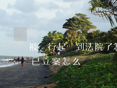 被銀行起訴到法院了怎么辦(被銀行起訴法院已立案怎么辦)