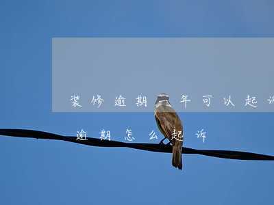 装修逾期一年可以起诉装修公司吗(装修公司逾期怎么起诉)