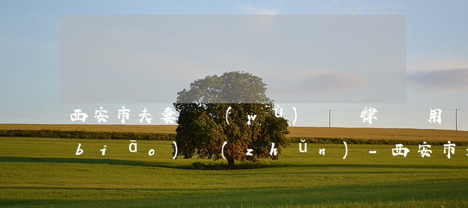 西安市夫妻債務(wù)糾紛律師費用標(biāo)準(zhǔn)-西安市夫妻債務(wù)糾紛律師費用標(biāo)準(zhǔn)是多少