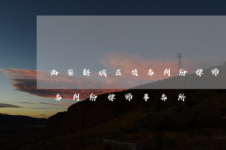 西安新城区债务纠纷律师免费咨询-西安债务纠纷律师事务所