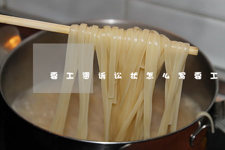 要工资诉讼状怎么写(要工资诉状怎样写)