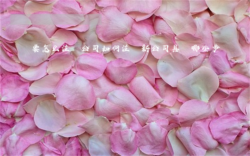 要怎么注冊公司(如何注冊新公司?具體哪些步驟)