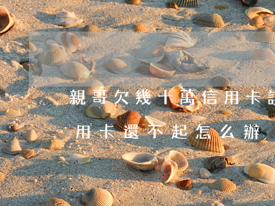 親哥欠幾十萬信用卡該如何是好-親哥欠信用卡還不起怎么辦
