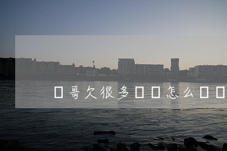 親哥欠很多網貸怎么辦(親哥欠了很多錢咋整)