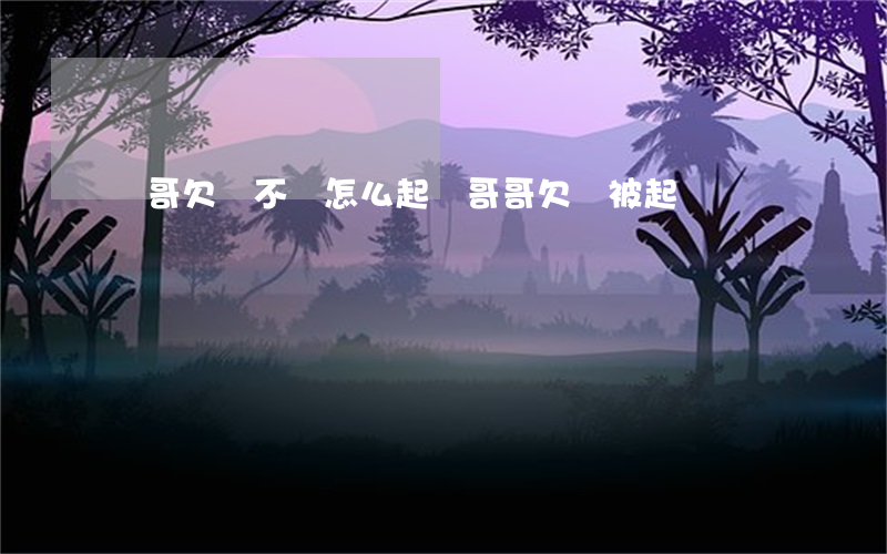親哥欠錢不還怎么起訴（哥哥欠錢被起訴）