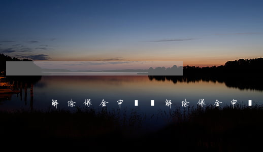 解除保全申請書(解除保全申請書由誰寫)