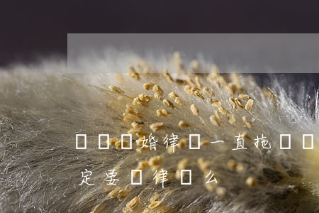 訴訟離婚律師一直拖時間怎么辦(訴訟離婚一定要請律師么)
