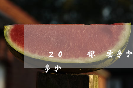 詐騙20萬請律師要多少錢(一般詐騙案律師費多少)