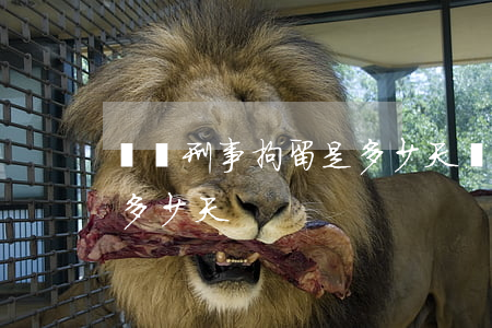 詐騙刑事拘留是多少天(詐騙案刑事拘留一般多少天)