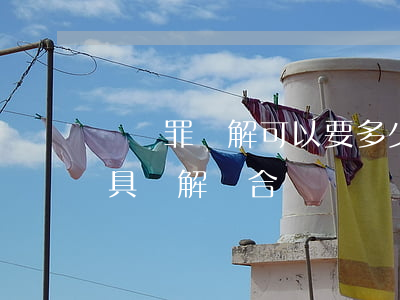詐騙罪諒解可以要多少錢(詐騙罪什么時候出具諒解書合適)