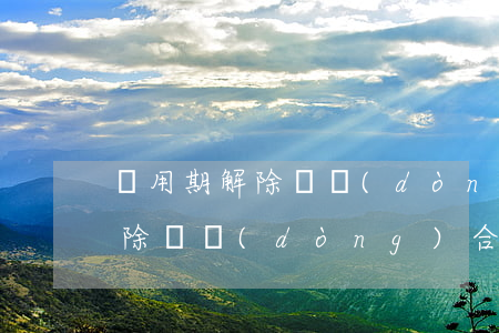 試用期解除勞動(dòng)合同(試用期解除勞動(dòng)合同有工資嗎)