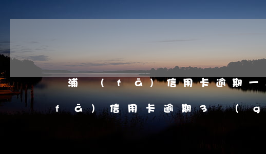 誰浦發(fā)信用卡逾期一年了(欠浦發(fā)信用卡逾期3個(gè)月了說要起訴我)
