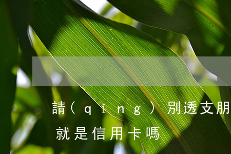 請(qǐng)別透支朋友的信用卡(透支卡就是信用卡嗎)