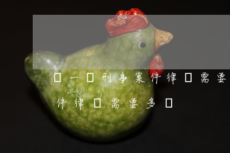 請一個刑事案件律師需要多錢(請一個刑事案件律師需要多錢)