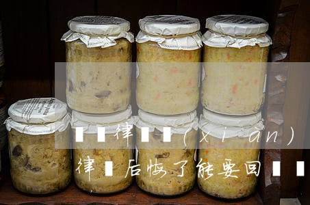 請問律師現(xiàn)在可以補回來嗎(請律師后悔了能要回錢嗎)