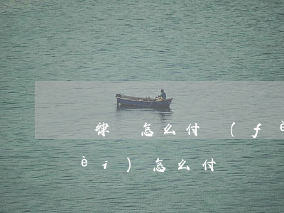 請律師怎么付費(fèi)(一般律師費(fèi)怎么付)