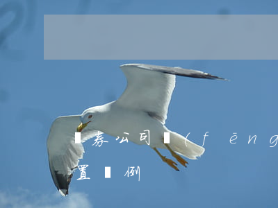 證券公司風(fēng)險(xiǎn)處置條例