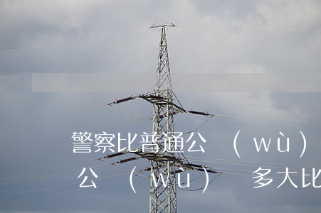 警察比普通公務(wù)員多多少錢(警察占公務(wù)員多大比例)