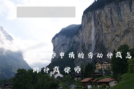让律师申请的劳动仲裁怎么撤销(申请劳动合同仲裁律师)