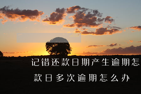 记错还款日期产生逾期怎么补救-记错了还款日多次逾期怎么办