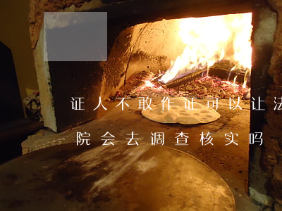 证人不敢作证可以让法院调查吗(证人证言法院会去调查核实吗)