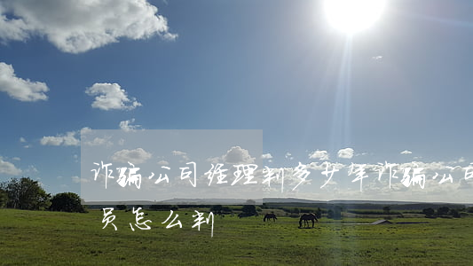 诈骗公司经理判多少年(诈骗公司领导管理人员怎么判)