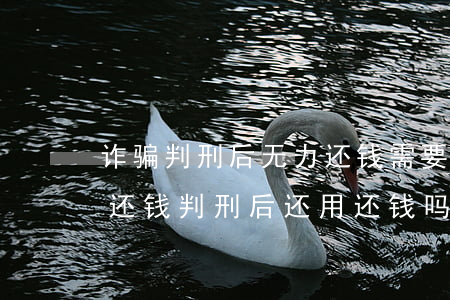 诈骗判刑后无力还钱需要父母还吗(诈骗罪不还钱,判刑后还用还钱吗)